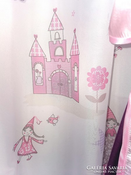The beautiful curtain set for the little girl's room with a blackout is also new