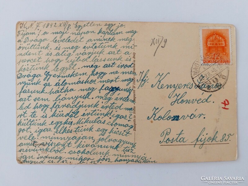 Régi képeslap 1942 fotó levelezőlap szerelmespár