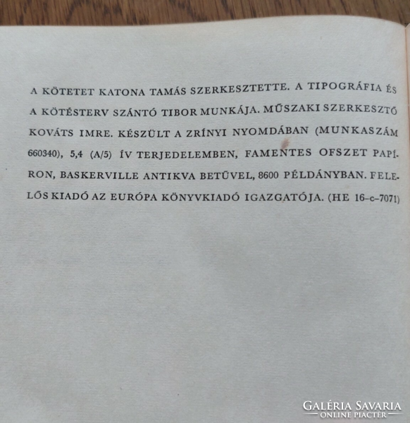 A szépség lányai ANGOL SZERELMES VERSEK 1970.- verseskötet, könyv