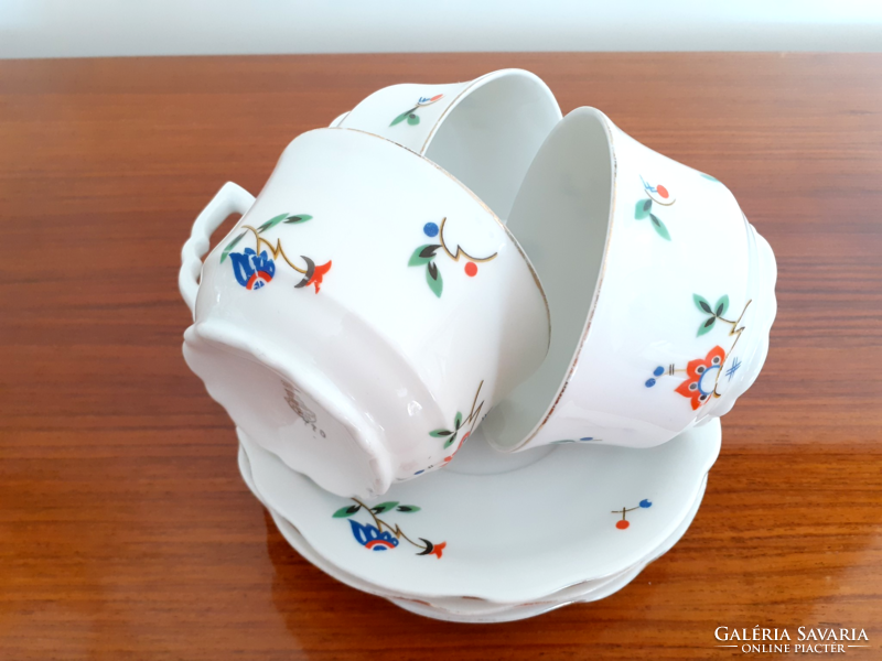 Old zsolnay porcelain tea cup 3 pcs