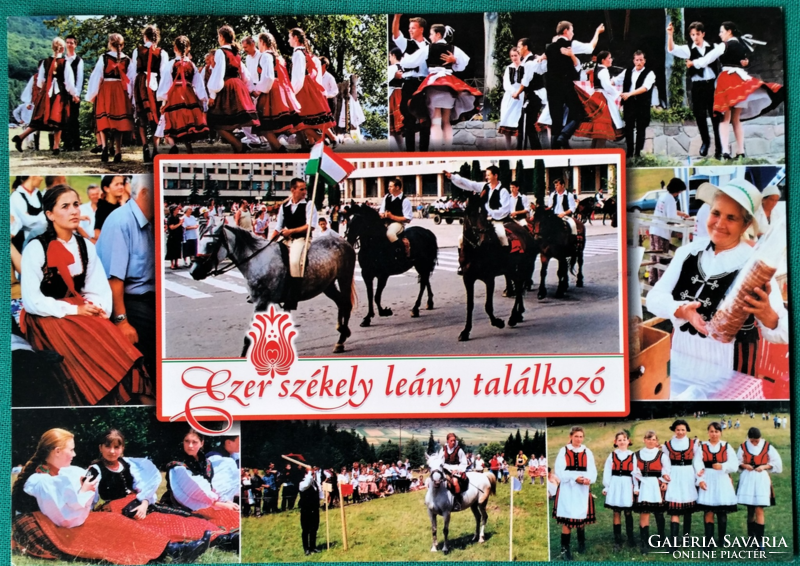Modern erdélyi képeslap - Ezer székely találkozó ,ünnep - postatiszta képeslap