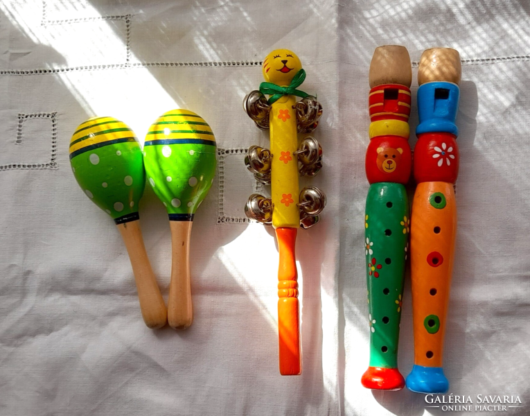 Children's wooden musical instruments 5 pcs