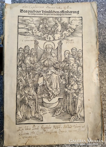 Szt. Brigitta-Dürer fametszeteivel- mennyei kinyilatkoztatásának könyve. Nürnberg.A.Koberger,1502.
