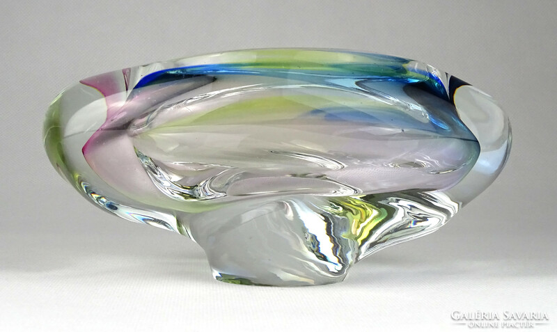 1H410 blown glass Bohemian artistic glass ashtray 16 cm