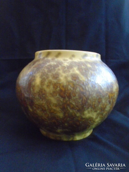 Retro vase, Kaspó Hungarian applied art ceramics, 15 cm circumference 52.5 cm
