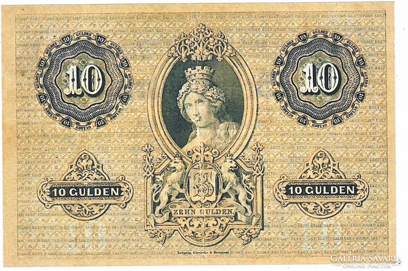 Német államok 10 gulden /német forint/ 1870 REPLIKA