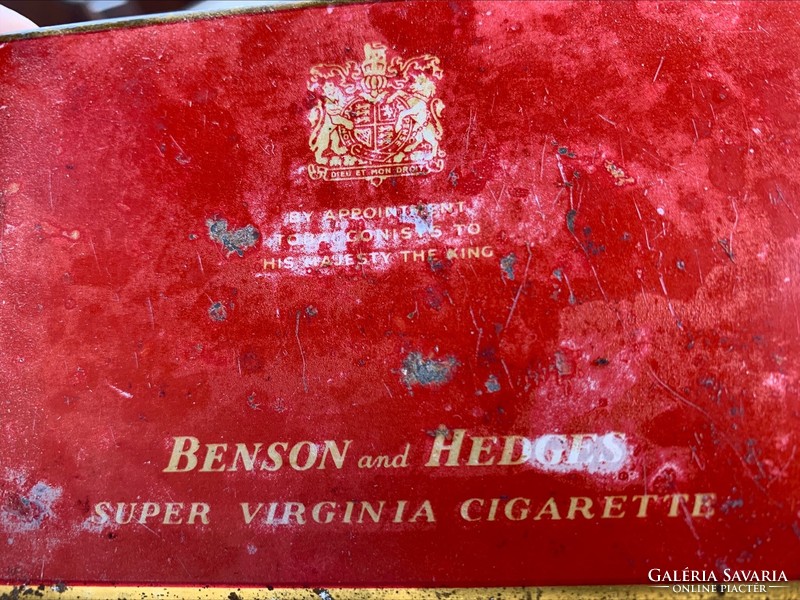 Benson & Hedges angol cigaretta/szivar fémdoboz, pléh doboz, 1970 körüli