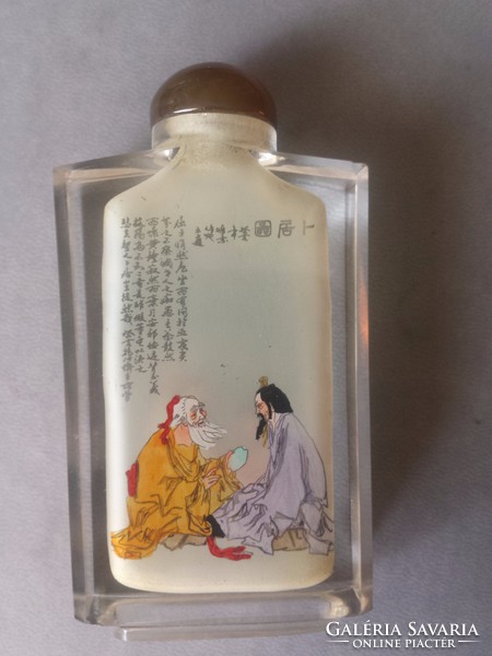 Perfume bottle with miniature paint