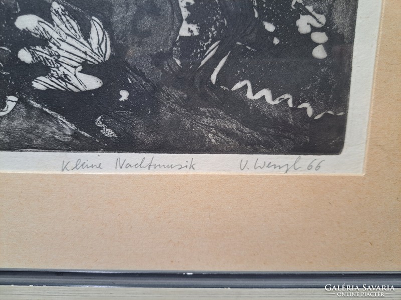 Kis éji zene, 1966 - Kleine Nachtmusik - kisszériás absztrakt grafika