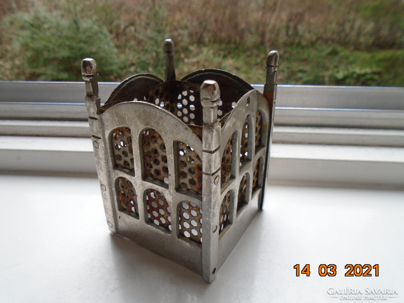 Antique silver plated miniature church censer
