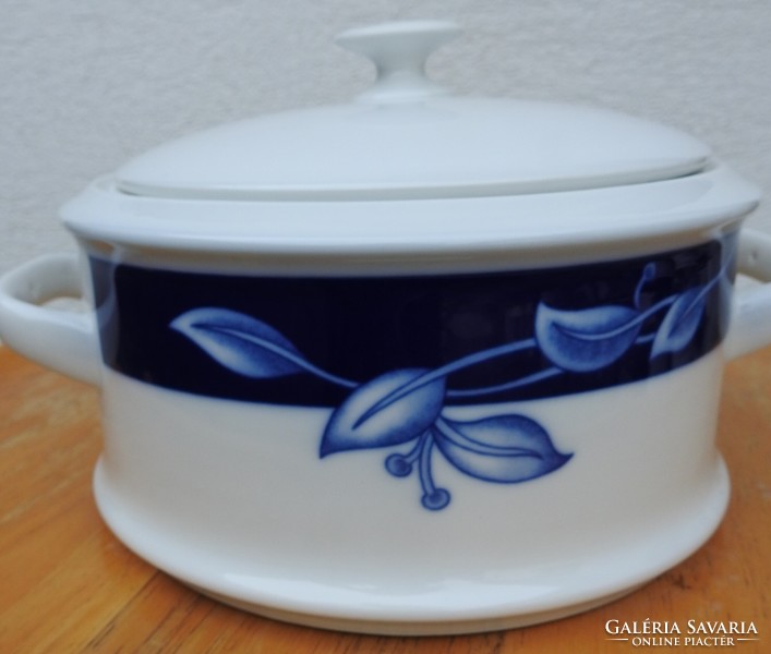 Bavaria modern soup bowl with deep blue pattern