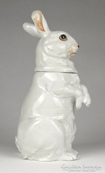 1F477 antique large porcelain rabbit storage 18 cm