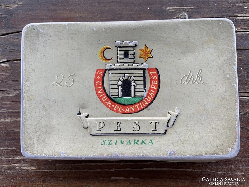 Pest cigar tin box, metal box, cigarette box