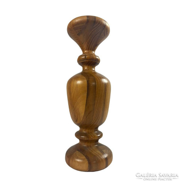 Mid-century wooden candle holder