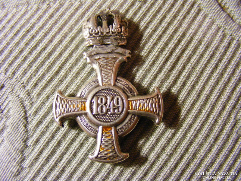 József Ferenc Crowned Silver Cross of Merit 1849 incomplete damaged