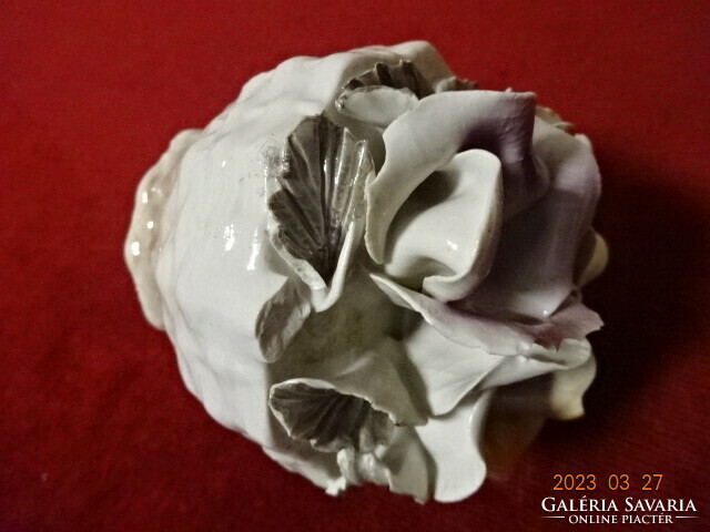 Német porcelán virágkosár, magassága 9,5 cm. Jókai.