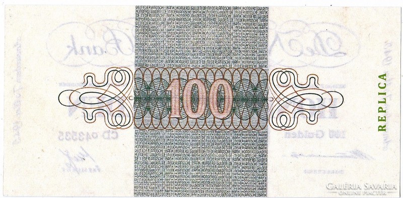 Hollandia 100 Holland gulden 1945 REPLIKA