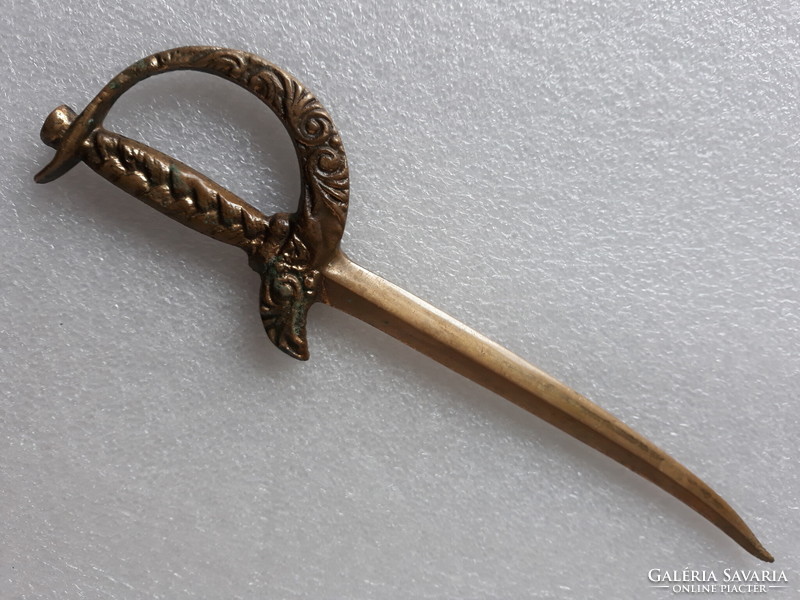 Old bronze sword-shaped leaf opener