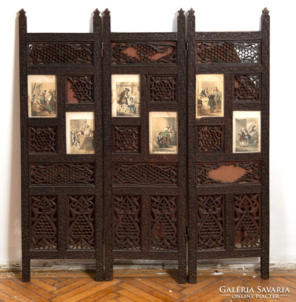 Carved wooden screen
