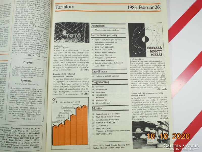 HVG újság - 1983 február 26. - Születésnapra ajándékba
