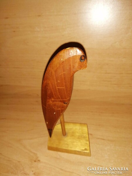 Retro wooden bird 17 cm high