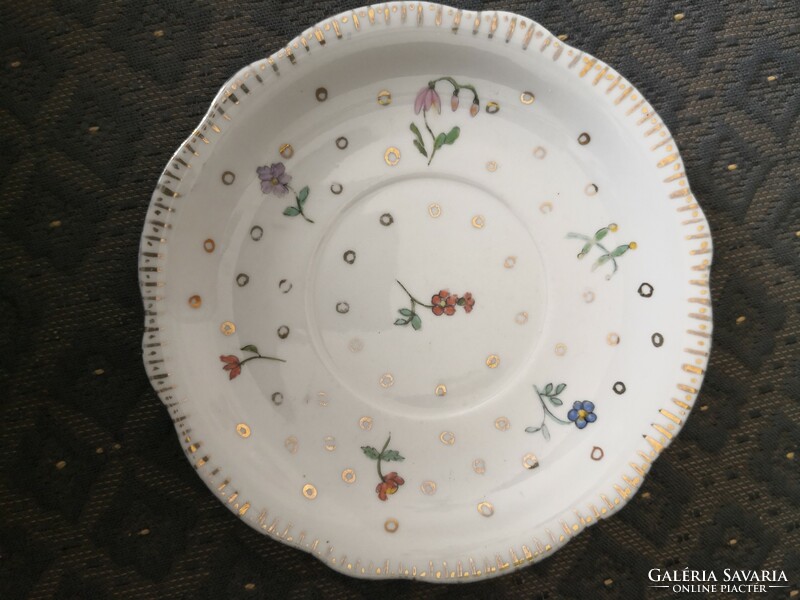 Rare Zsolnay gold speckled porcelain bowl, cup base: 1940.