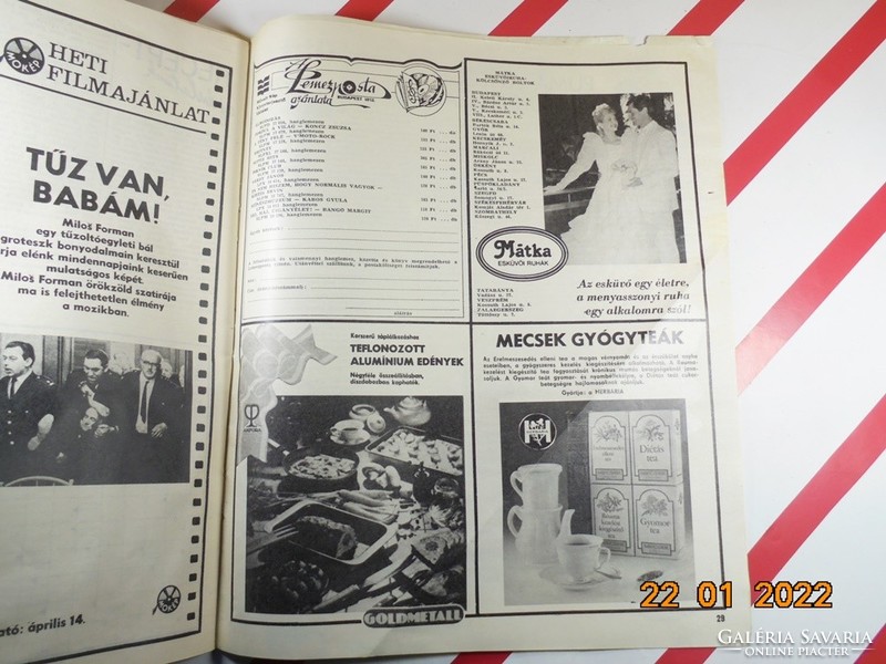 Old retro newspaper - women's magazine - 1988. April 9. - Birthday present