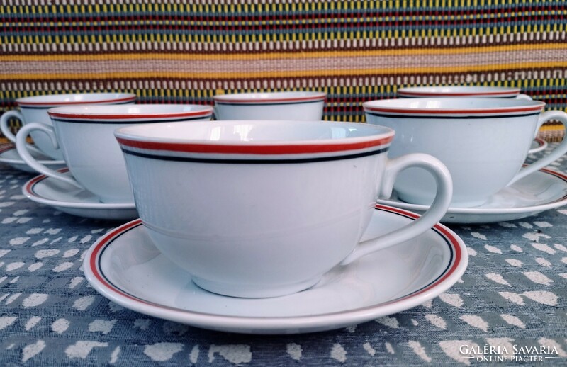 Zsolnay 6 darabos Art Deco teás készlet