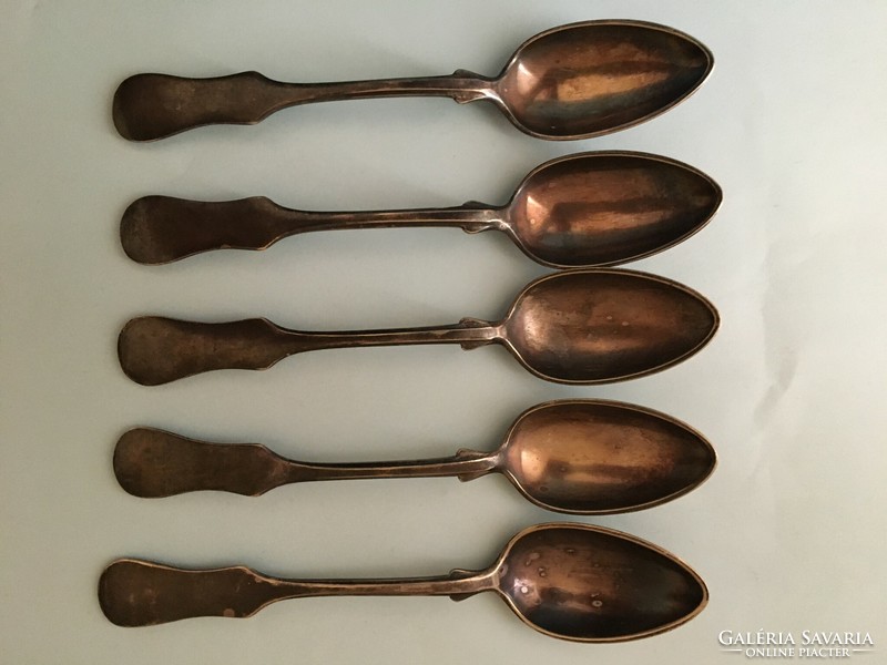 Marked with M. Jarra, Polish silver-plated tea spoons.