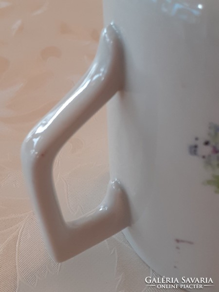 Régi Zsolnay porcelán bögre vadrózsás népi teás csésze