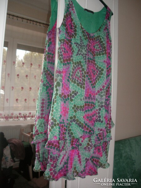 Nanette green - pink silk dress