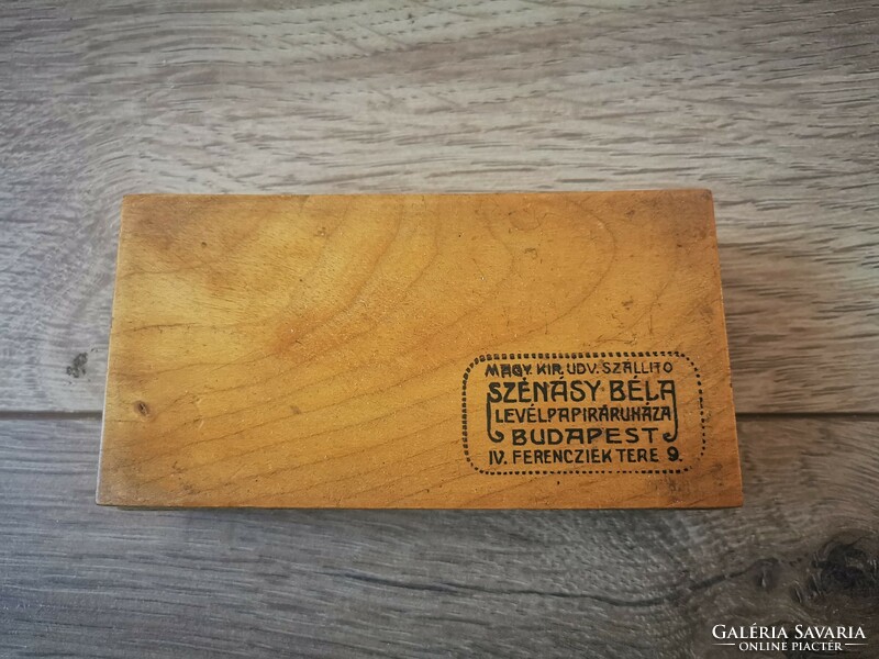 Béla Sénásy business card holder wooden box