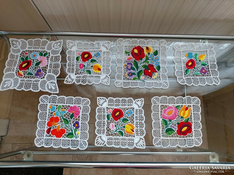 7 Kalocsa tablecloths and coasters