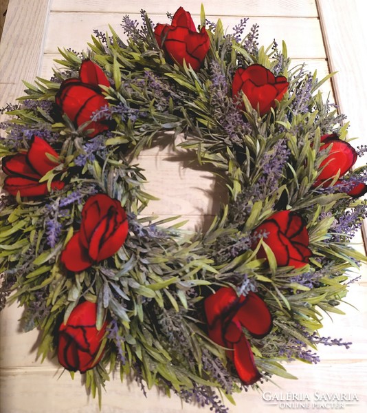 Tihany style lavender wreath poppies