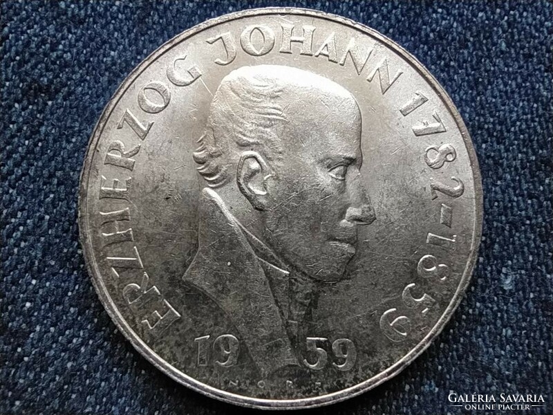 Ausztria Johann főherceg halála 100. évfordulója .800 ezüst 25 Schilling 1959 (id62513)