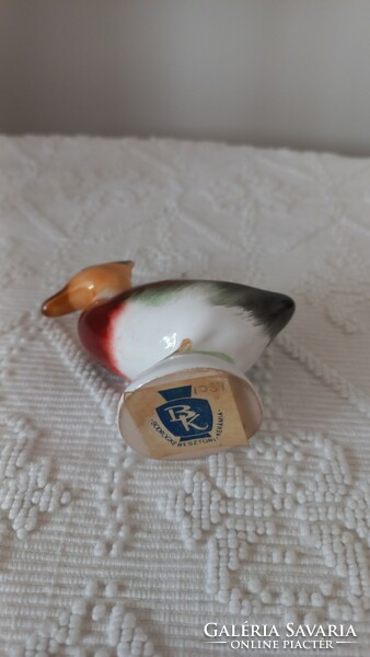 Bodrogkeresztúri kerámia kacsa, sértetlen, 9,5 X 9,5 cm