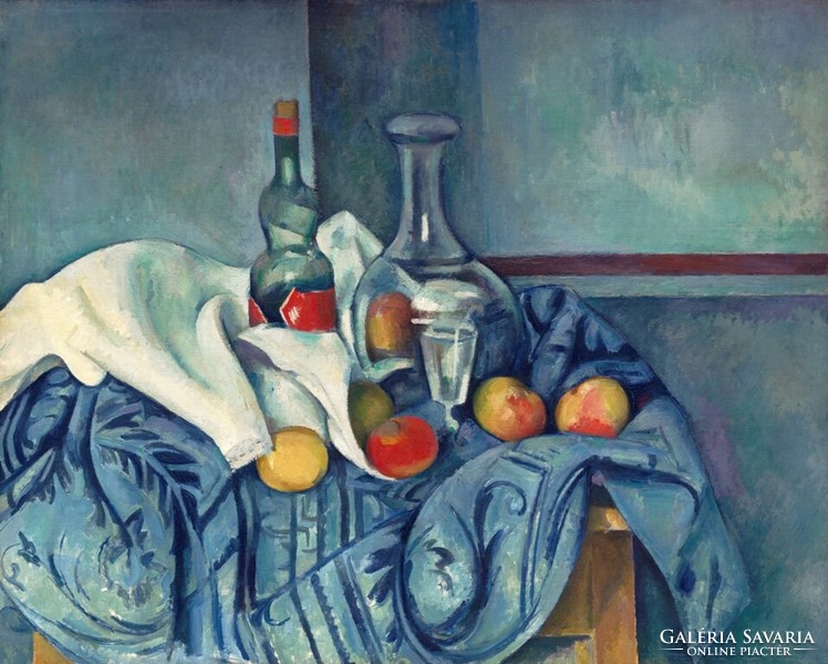Cézanne - Csendélet borsmenta üveggel - vakrámás vászon reprint