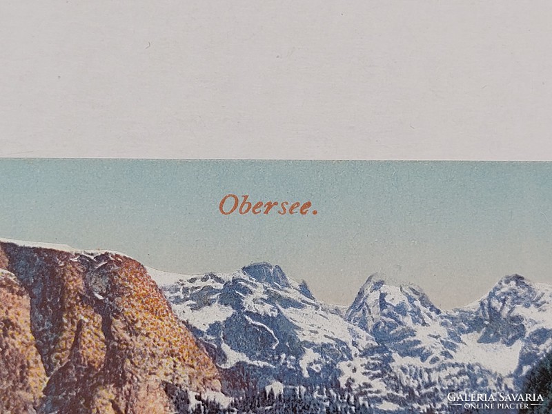 Régi képeslap 1912 Obersee fotó levelezőlap tájkép