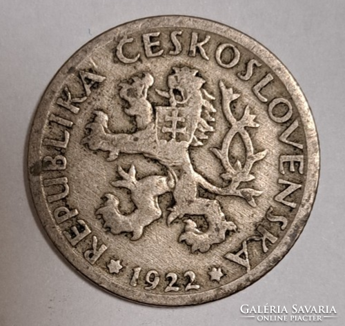 1922. Csehszlovákia  1 korona (1000)