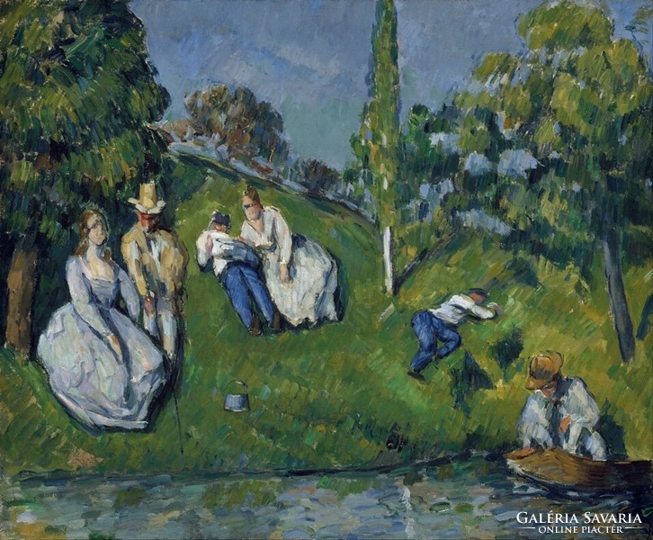 Cézanne - A tavacska - vakrámás vászon reprint