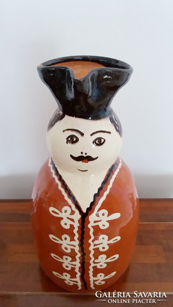 Pitcher old tile jug folk wine pot miska jug vintage decoration