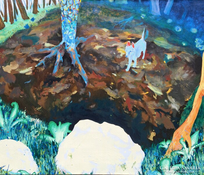 Also, painter: the forest, huge, 110x130 cm., Modern