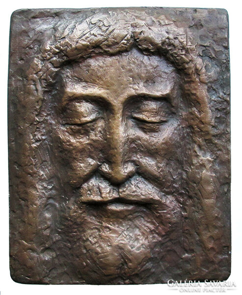Katalin Miletics: detail of the Shroud of Turin / portrait of Jesus