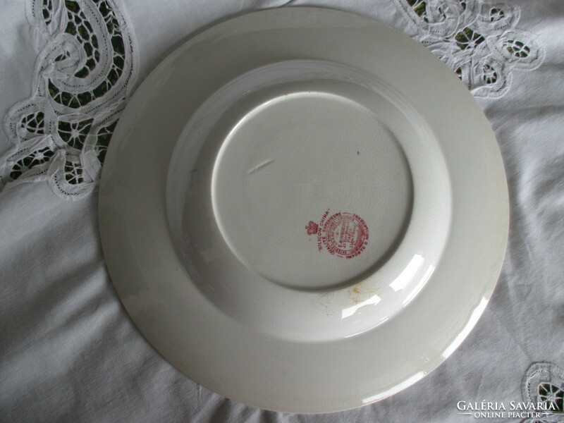 Antique bwm&co (brown,westhead,more & co) English faience plate with French import ticket