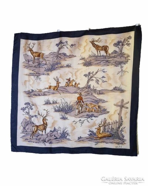 Sevini silk vintage women's shawl 77x77 cm. (3443)