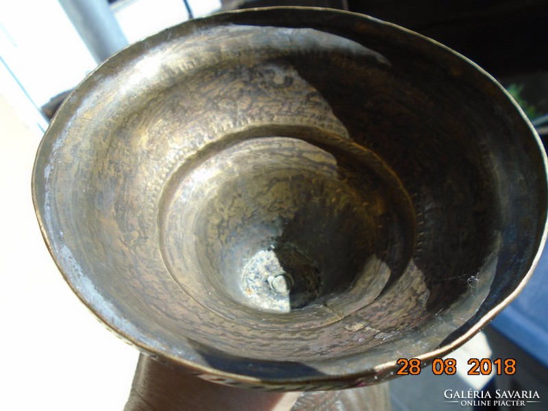 16-18 Sz.Mogul imperial vishnu copper bronze floor vase with snake pliers 52 cm