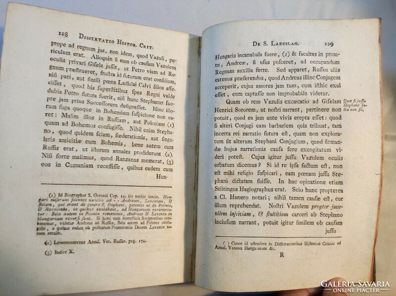 Pray [Georgy] Georgio: (King Saint Laszlo) dissertatio historico-critica de santo ladislao. 1774..