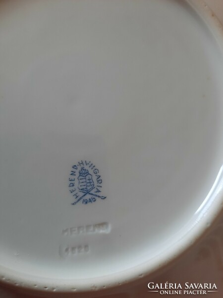 5 db Antik, 1945-ös Herendi Viktória mintás porcelán süteményes tányér készlet