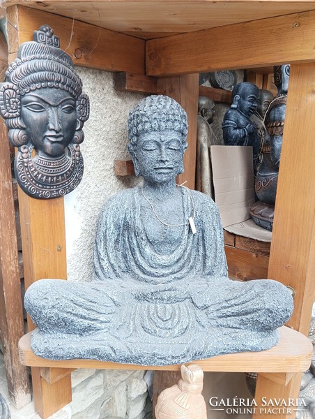 Rusztikus felületű  Balinéz  Nagy 60cm Buddha szobor feng shui Kültéri Fagyálló