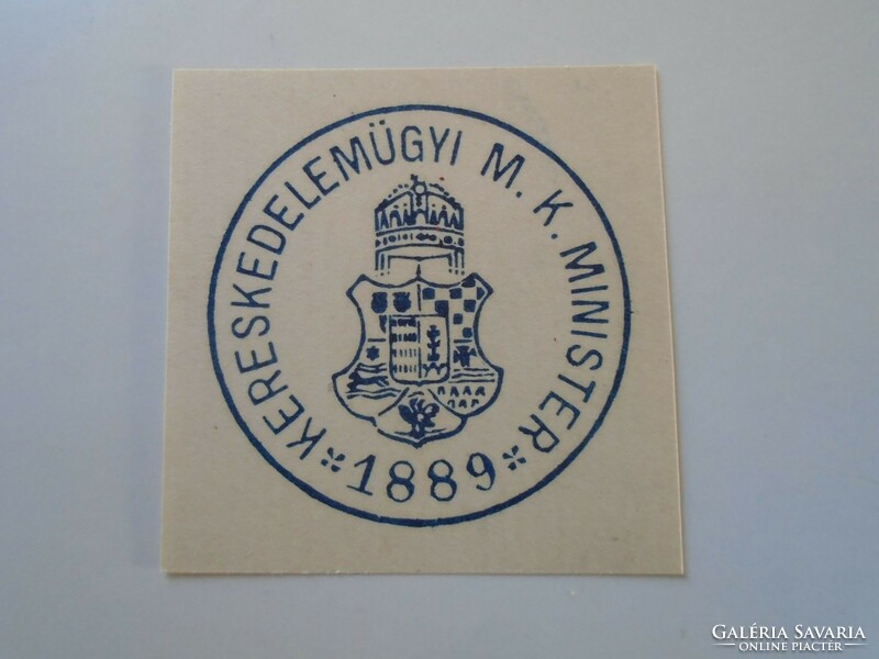 Za428.21 Sample stamp - commercial m.K. Minister 1889